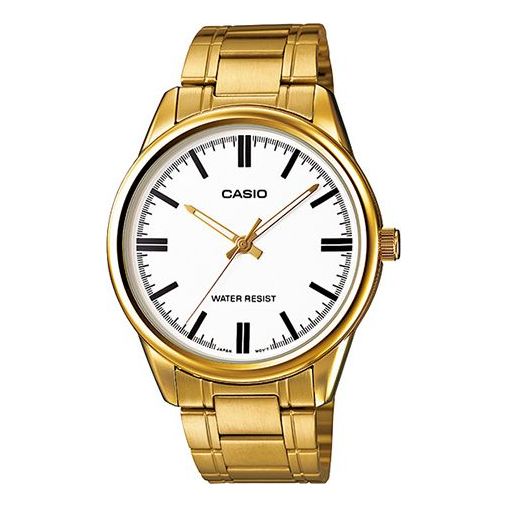 Men's CASIO STANDARD Series Multifunction MTP-V005G-7A Mens Gold Analog MTP-V005G-7A2021