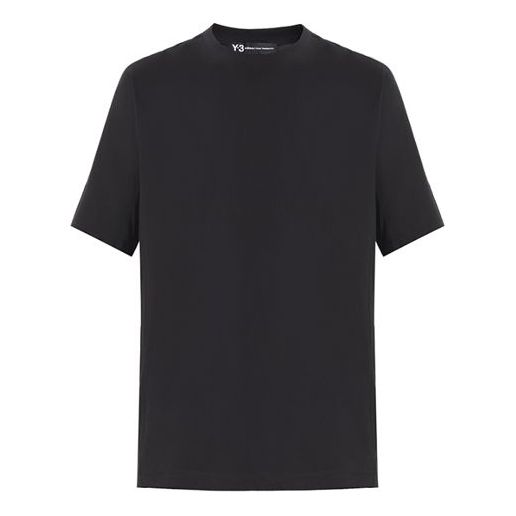 Men's Y-3 U New Round Neck Pullover Short Sleeve Black DY7182