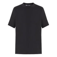 Men's Y-3 U New Round Neck Pullover Short Sleeve Black DY7182