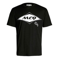 McQ Alexander McQueen Logo Printing Casual Short Sleeve Unisex Black 291571-RMT83-1000