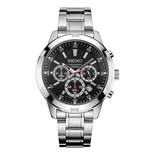 Men's SEIKO Three Eyes Waterproof Black Dial Watch SKS605P1