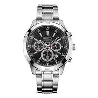 Men's SEIKO Three Eyes Waterproof Black Dial Watch SKS605P1