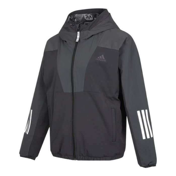 (WMNS) adidas CNY MID JKT Reversible Sports Hooded Jacket Black HC2801