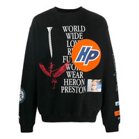Men's HERON PRESTON Logo Printing Sports Black HMBA014F20JER0021001