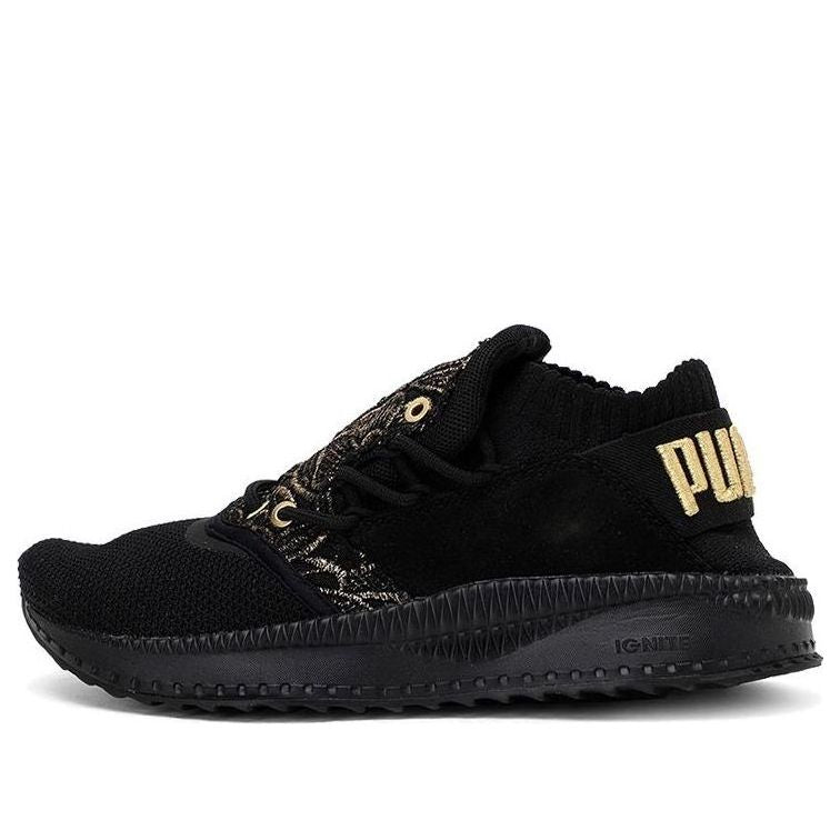 (WMNS) PUMA Tsugi Low Running Shoes Black/Gold 367281-01