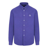 KENZO FW20 Tiger Head Pattern Long Sleeve Shirt Male Blue FA55CH4001LA-80