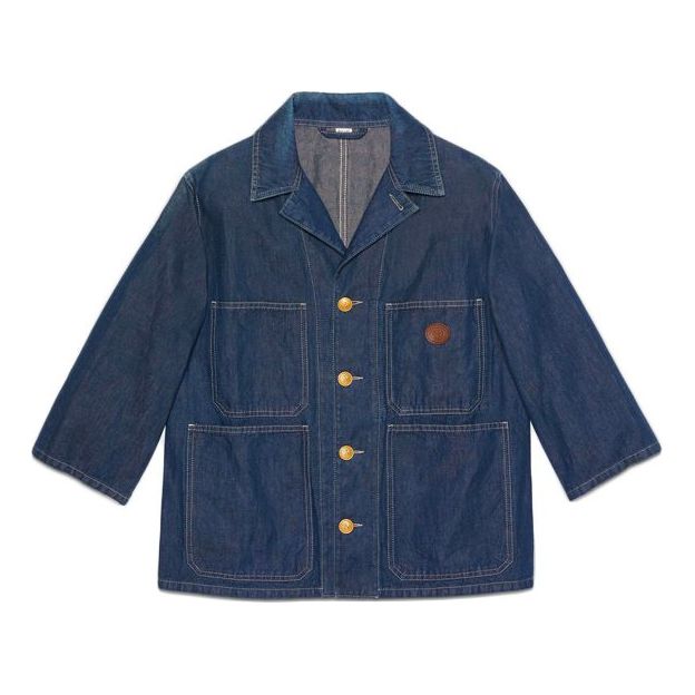 Gucci Stone Mill Washed Denim Jacket For Men Navy 623937-XDA8V-4759