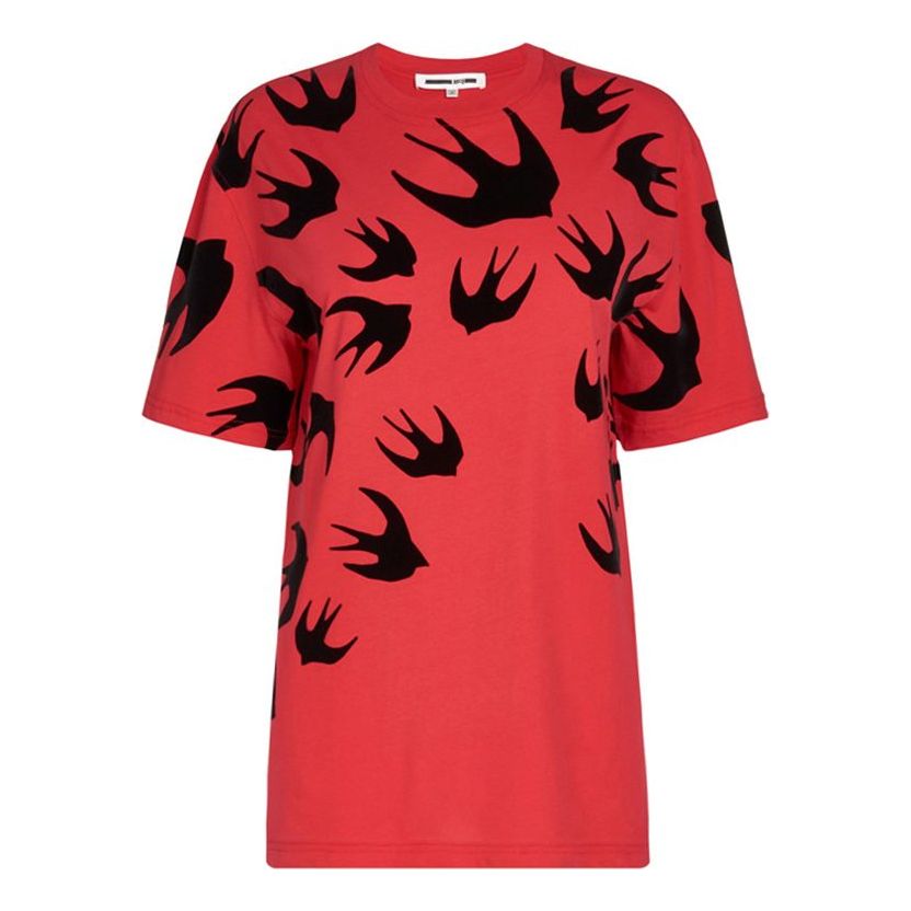 McQ Alexander McQueen Cotton Short Sleeve Red 494256-RLT73-6100