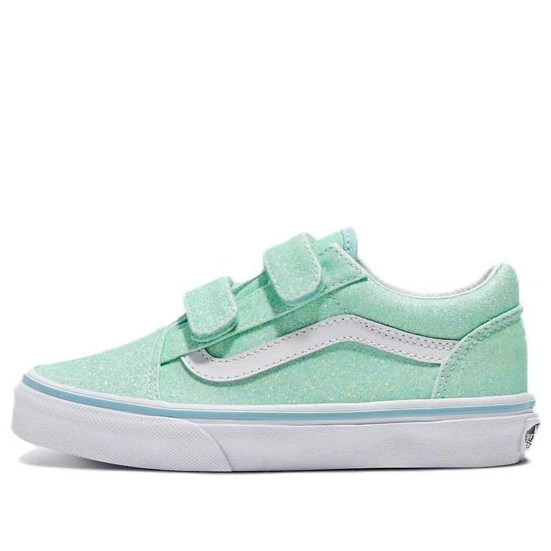 (PS) Vans Old Skool Hook and Loop Glitter Shoes 'Aqua' VN0A38HDO33