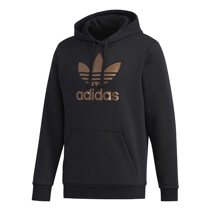 Men's adidas originals Gold Printing Logo Black GH7773