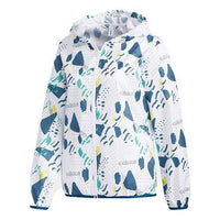 (WMNS) adidas neo Printing Hooded Jacket White DW7778