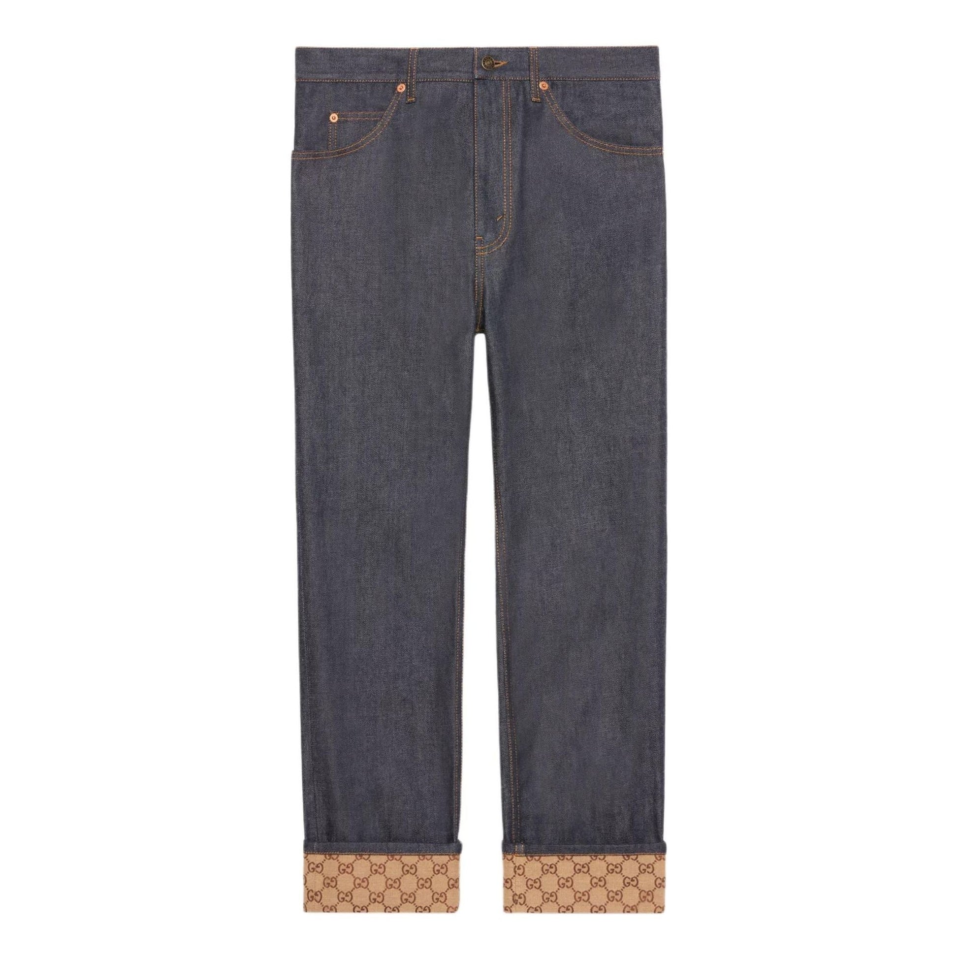 Gucci Denim Pants With Cuffs 'Dark Blue' 782603-XDCW9-4759