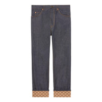Gucci Denim Pants With Cuffs 'Dark Blue' 782603-XDCW9-4759