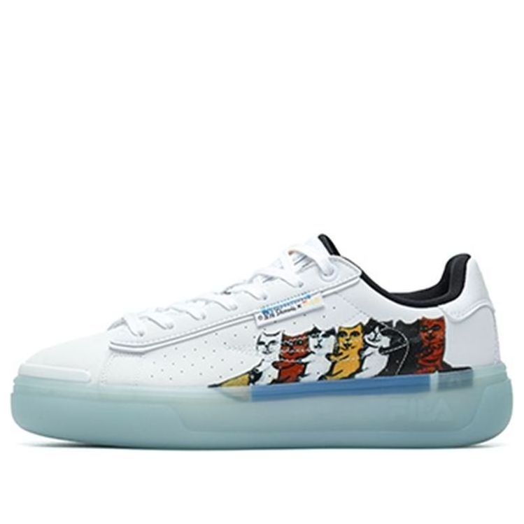(WMNS) FILA Heritage-FHT Low-Top Sneakers White/Green F12W134352FWT
