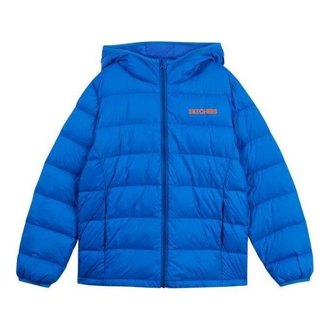 (GS) Skechers Solid Color Hooded Down Jacket 'Blue Red Pink Black' L422K127