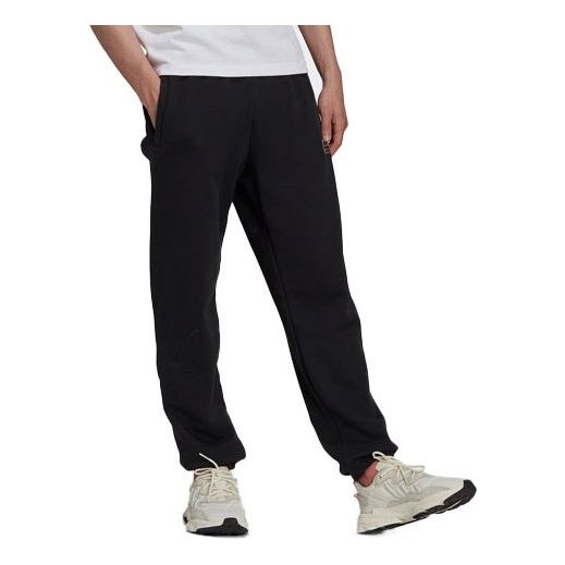 Men's adidas originals Logo Bundle Feet Sports Pants/Trousers/Joggers Black H11451