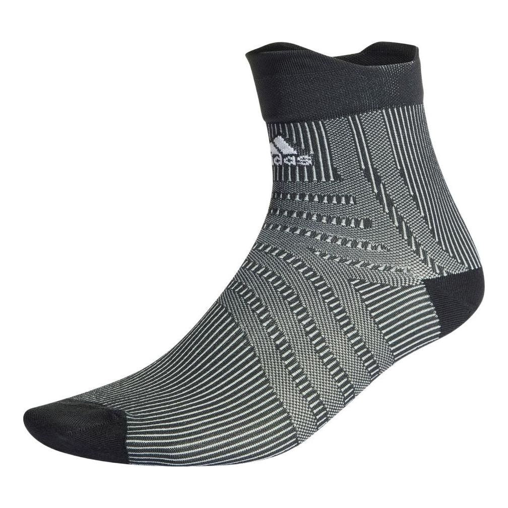 adidas Stripe Printing logo Embroidered Sports Socks Unisex One Pair Black White HG7765