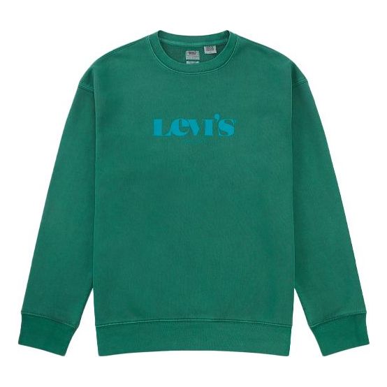 Men's Levis Logo Round Neck Pullover Green 38712-0014