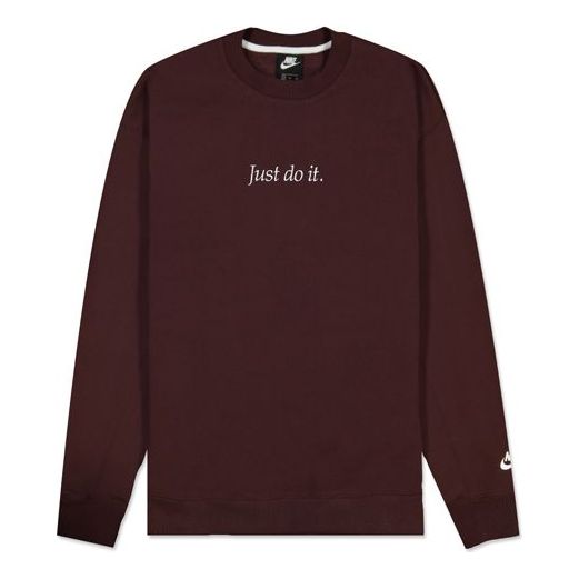 Nike Sportswear JDI Fleece Crew Round Neck Brown CD0414-233