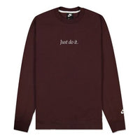 Nike Sportswear JDI Fleece Crew Round Neck Brown CD0414-233