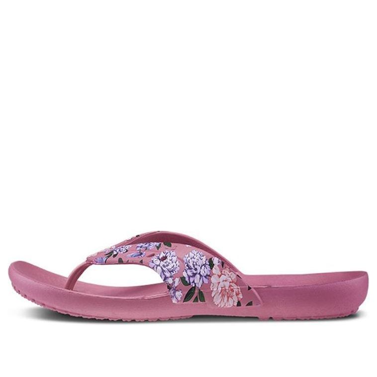 (WMNS) Crocs Kadee Printing Flip-Flops Pink 206190-9A5
