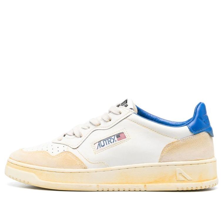 Autry Medalist Low Super Vintage Sneakers 'White Blue' AVLM-YL03
