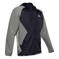 Under Armour Stretch Woven Running Jacket 'Black Grey' 1352021-388