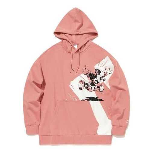 (WMNS) Li-Ning x Disney Mickey Casual Apricot Hoodie 'Pink' AWDQ595-4