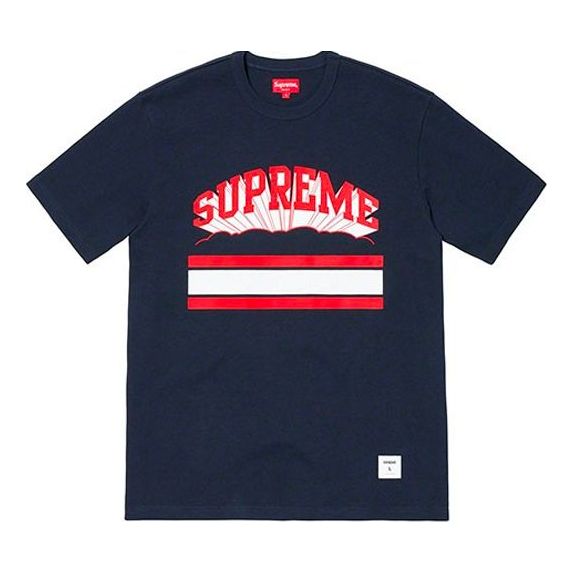 Supreme SS19 Cloud Arc Tee Navy 3D clouds Large logo Short Sleeve Unisex Navy Blue SUP-SS19-324