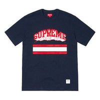 Supreme SS19 Cloud Arc Tee Navy 3D clouds Large logo Short Sleeve Unisex Navy Blue SUP-SS19-324