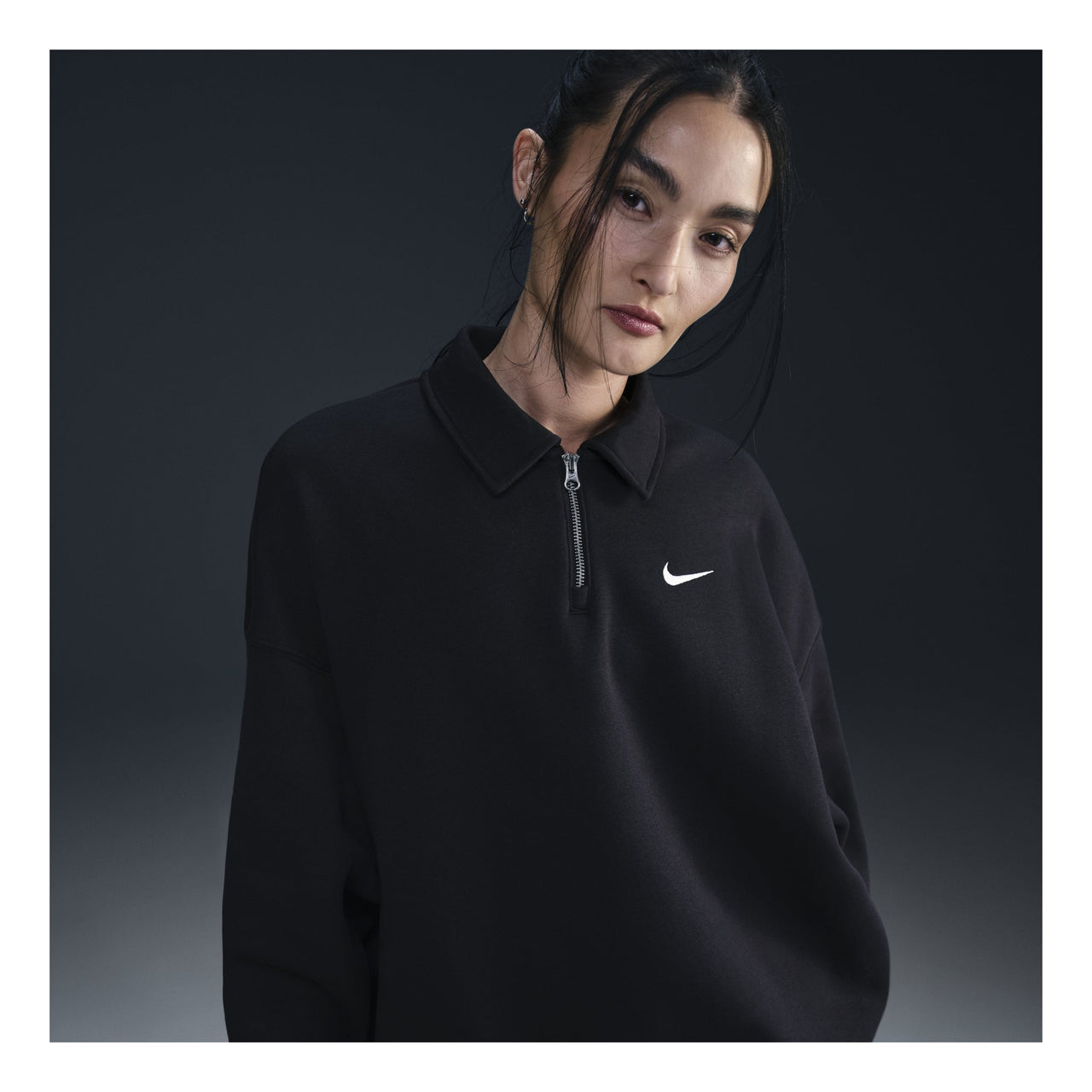 (WMNS) Nike Sportswear Phoenix Fleece T-Shirt 'Black' FZ3208-010