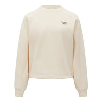 (WMNS) Reebok Round Neck Knitted Loose Casual Pullover Sweatshirt 'White' 23FRC304WGW2