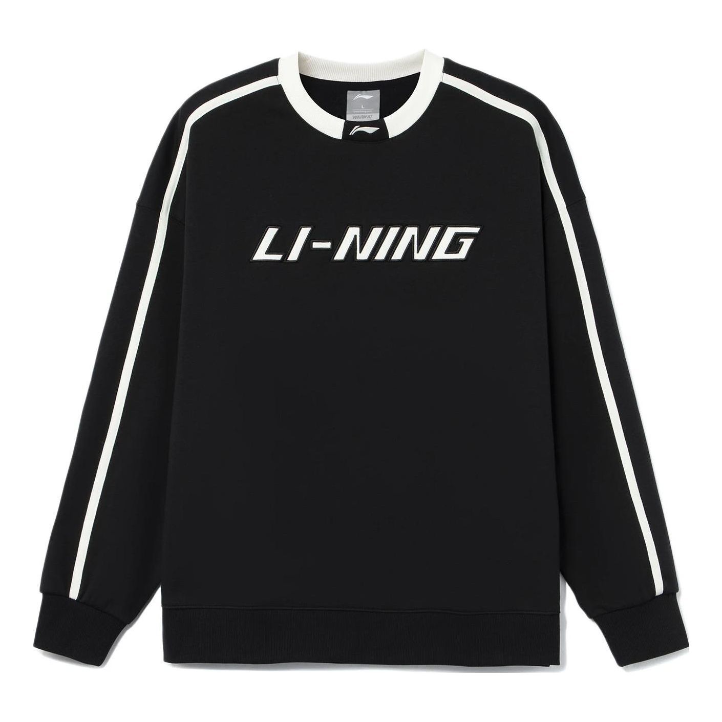 Li-Ning Striped Graphic Sweatshirt 'Black White' AWDT581-6