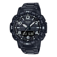 CASIO Bluetooth Waterproof Mens Black Analog/Digital Combo PRT-B50YT-1PR