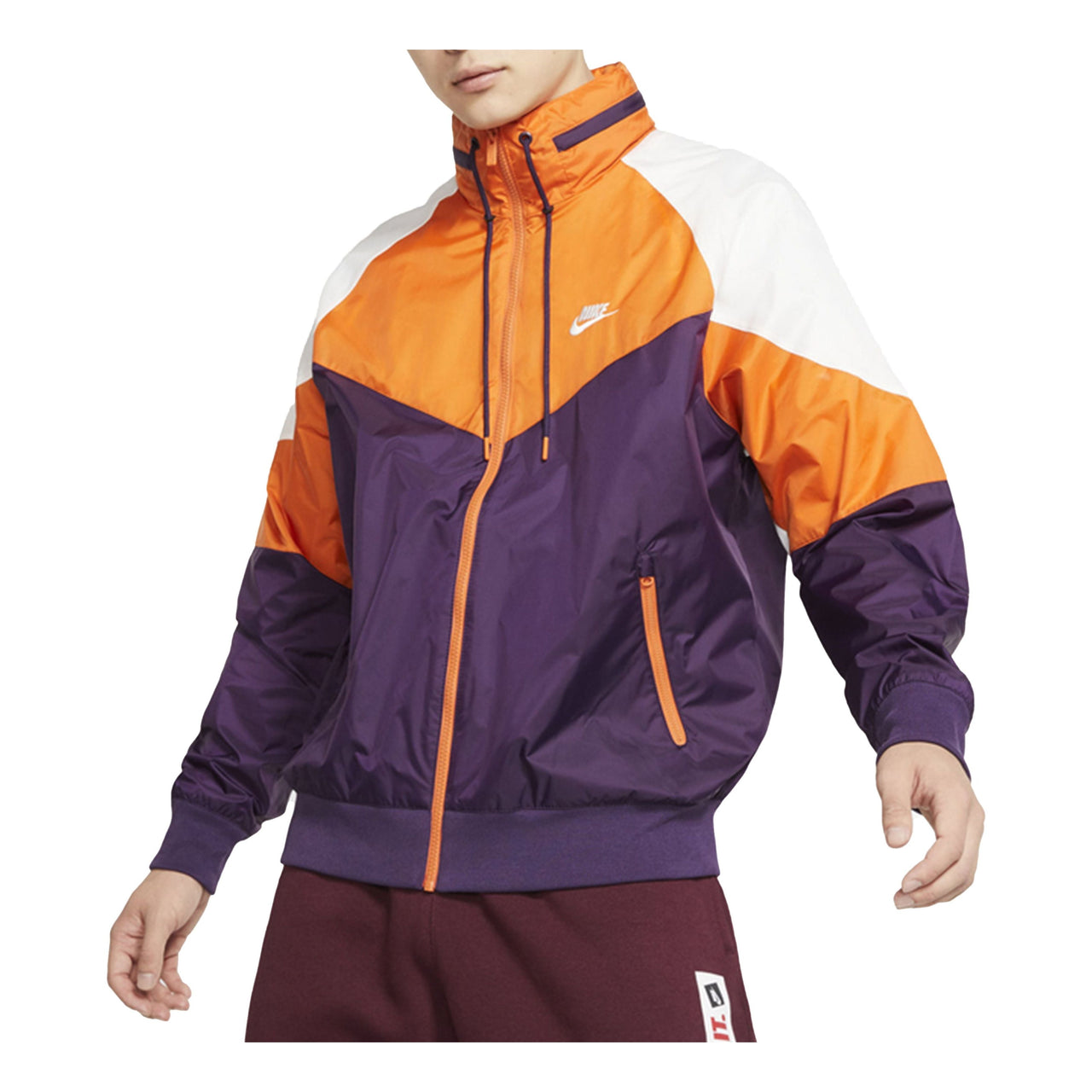 Nike Splicing Athleisure Casual Sports Jacket Orange Purple Orangepurple AR2210-525
