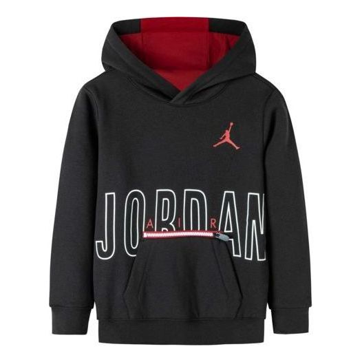 (GS) Air Jordan Utility Pullover Hoodie 'Black Red' JD2142040GS-001