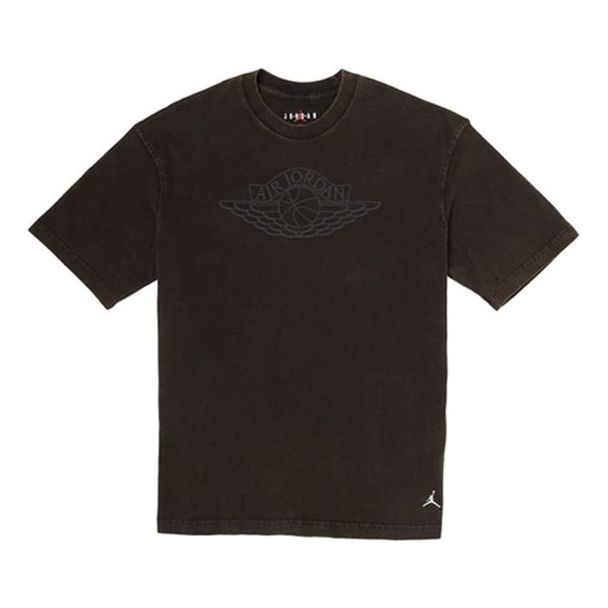 (WMNS) Air Jordan Wings Logo Loose Short Sleeve US Edition 'Black' CV7429-010