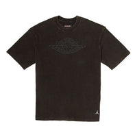 (WMNS) Air Jordan Wings Logo Loose Short Sleeve US Edition 'Black' CV7429-010