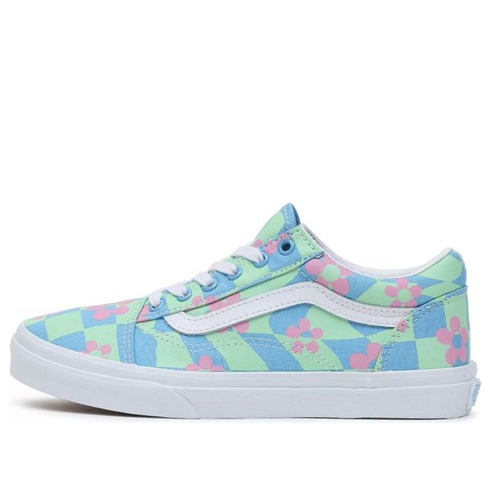 Vans Old Skool Low Tops Casual Skateboarding Shoes Big Boys Green Blue VN0A5EE6BLG