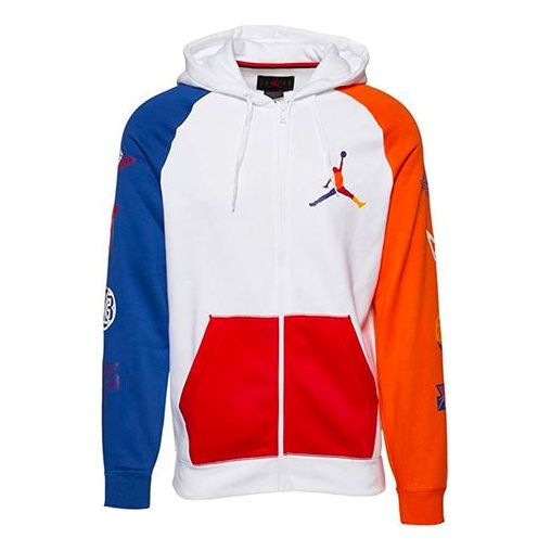 Men's Air Jordan Fleece Zipper Jacket White CJ6155-101