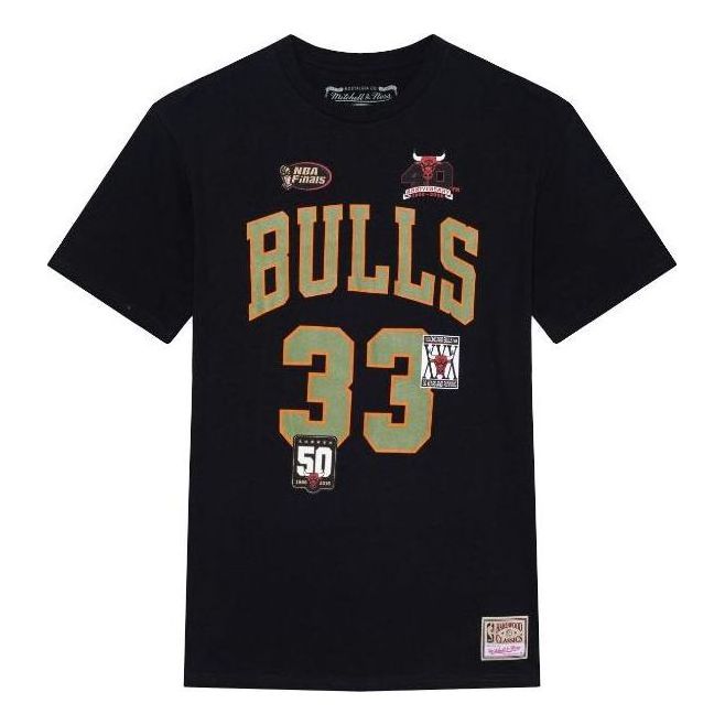 Mitchell & Ness x NBA Chicago Bulls Script T-shirt 'Scottie Pippen 33' BNN3DP22083-CBUBLCKSPI