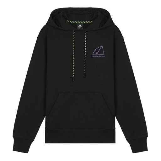 New Balance Logo Relaxed Hoodie Asia Sizing 'Black' AMT11581-BK
