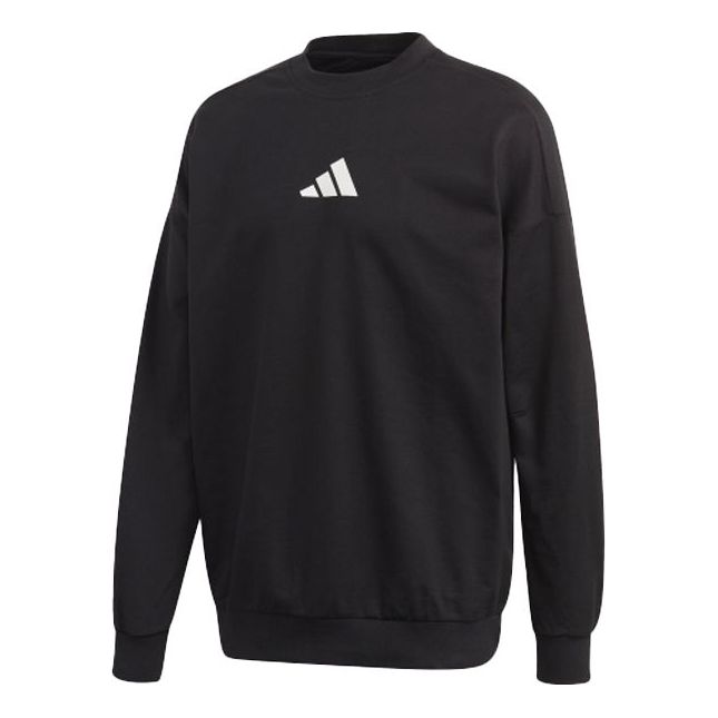 adidas M Tiger Crew logo Printing Long Sleeves Black FS8384