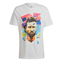 adidas M Messi G T Character Printing Alphabet Numeric Soccer/Football Sports Short Sleeve Black HA0930