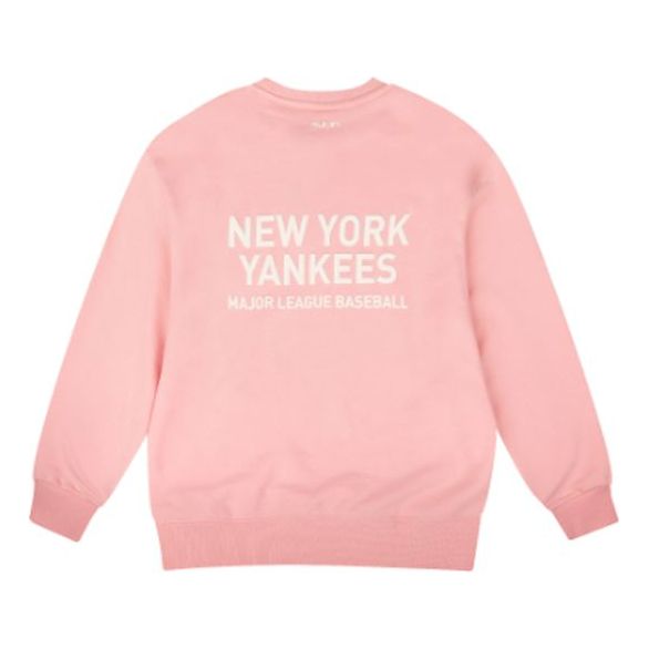 MLB New York Yankees Logo Printing Pullover Fleece Unisex Pink 31MT21941-50P
