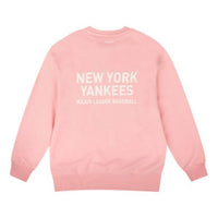 MLB New York Yankees Logo Printing Pullover Fleece Unisex Pink 31MT21941-50P