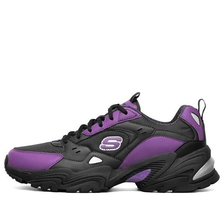 One Punch Man x Skechers Stamina V2 Low-Top Running Shoes Black/Purple 666166-BKPR