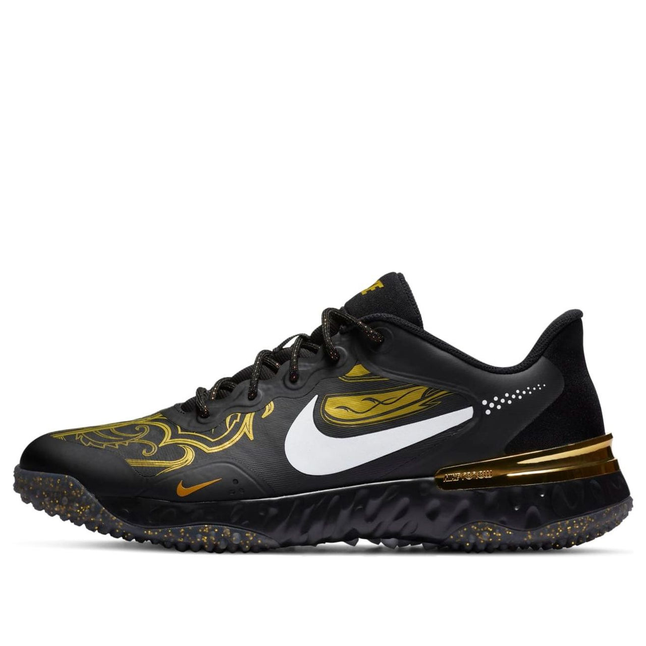 Nike Alpha Huarache Elite 3 Turf Premium 'Black Metallic Vivid Gold' CV3561-001