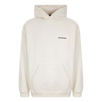 Balenciaga Back Logo Hoodie Regular Fit 'Off White' 600583TMVF5-9069
