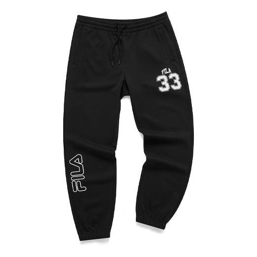 FILA FUSION Loose Bundle Feet Casual Long Pants Black T11M115605F-BK